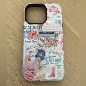 Pink Collage Graphic iPhone Case - Stylish Phone Accessory